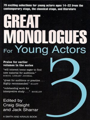 cover image of Great Monologues for Young Actors 3